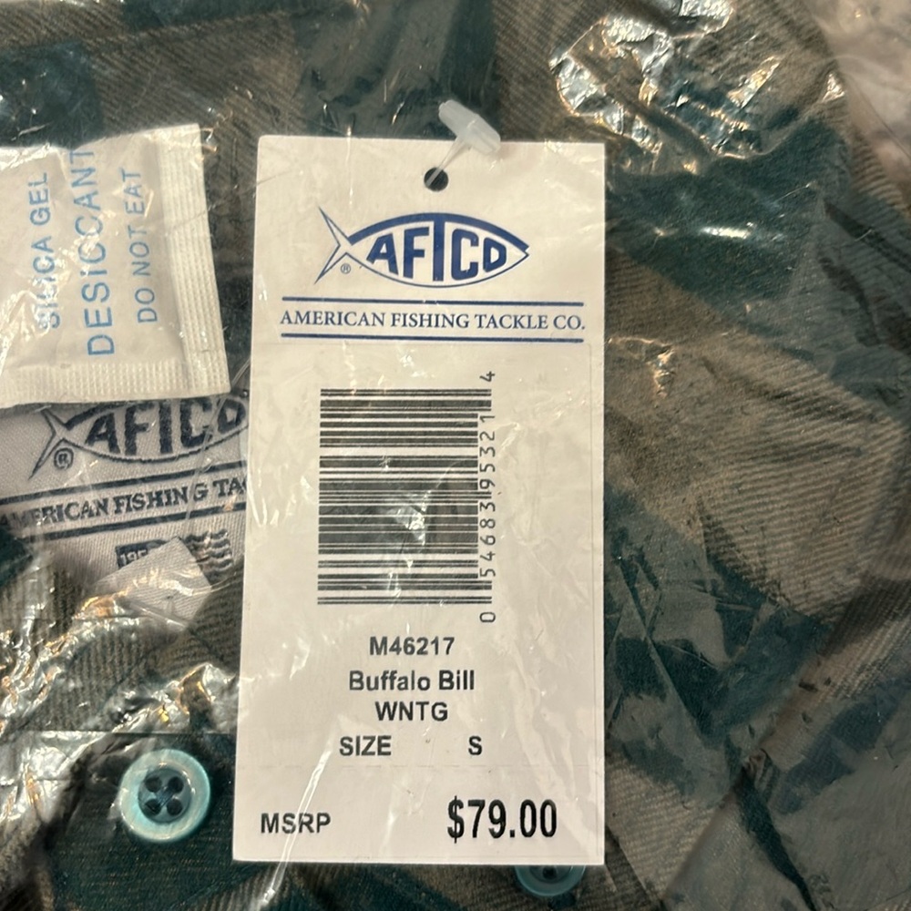 NWT Aftco Buffalo Bill Button Down Shirt Small